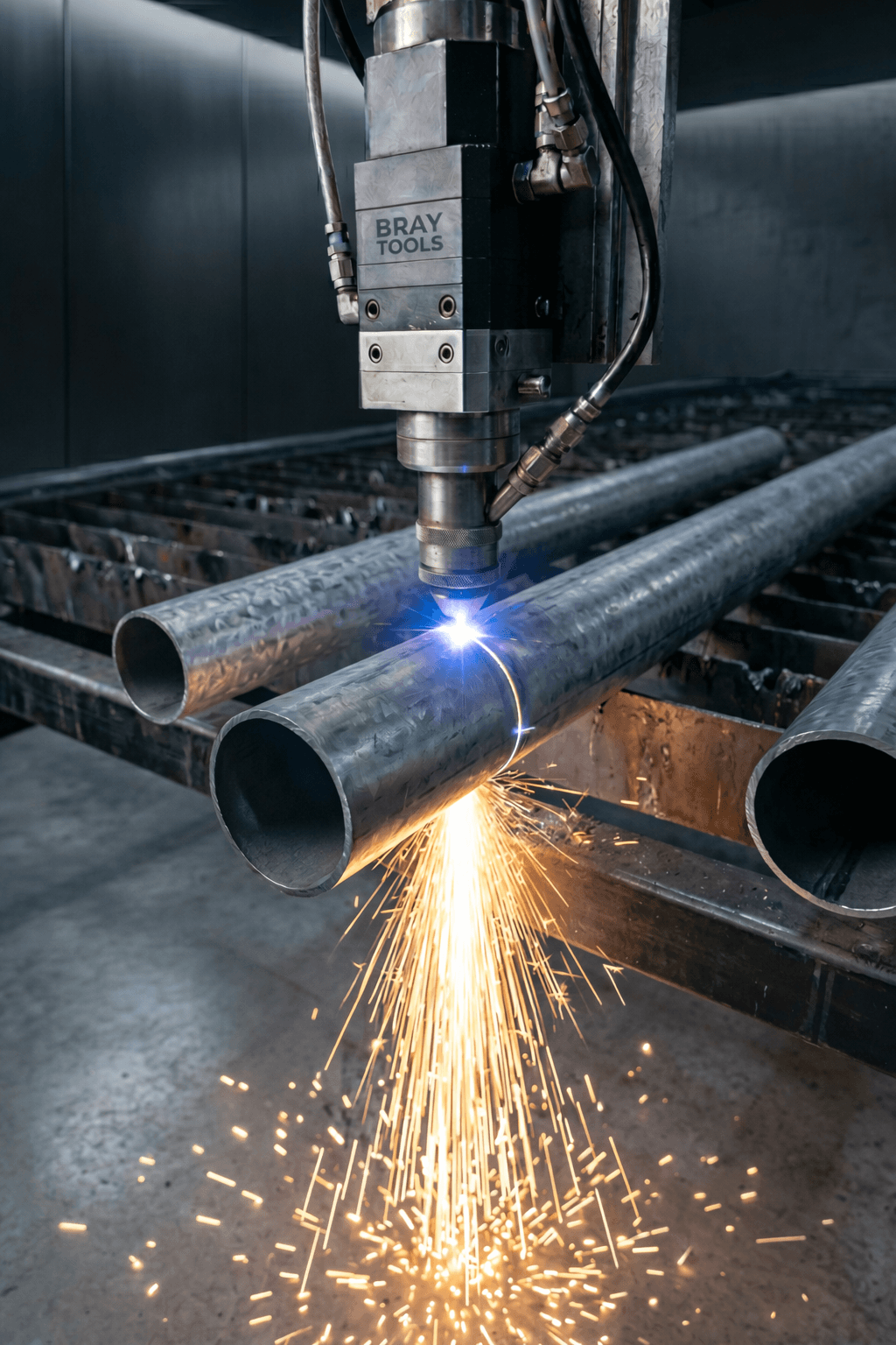 Boru kesim operasyonu yakın plan