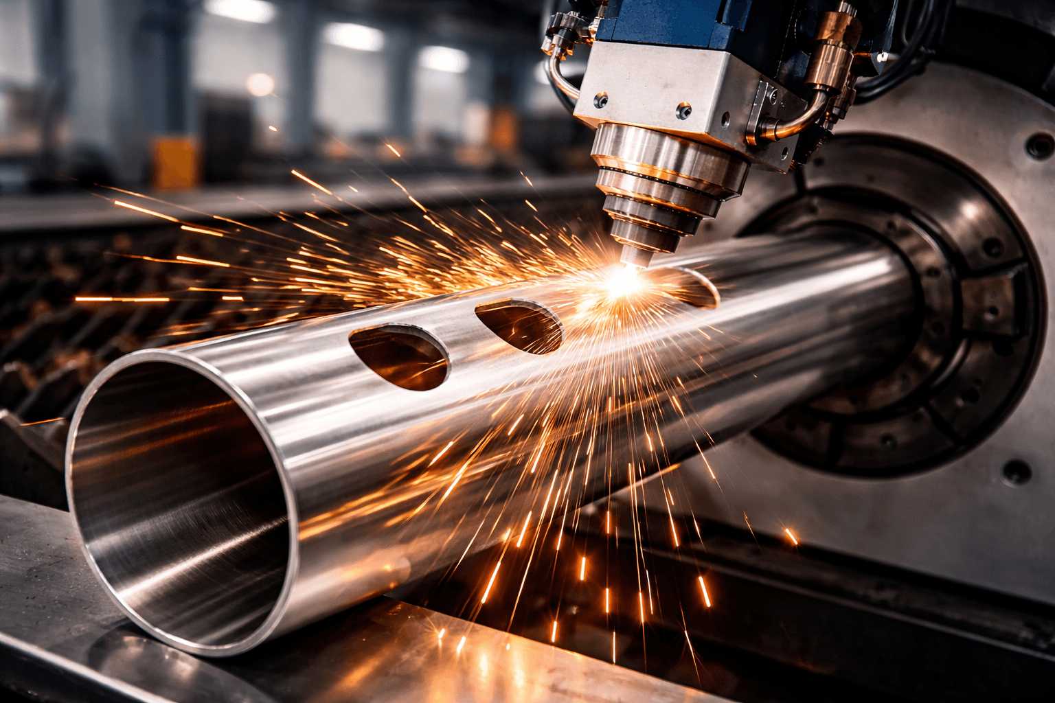 Boru lazer kesim hattı görseli 2